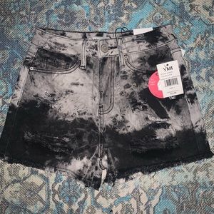 NWT distressed tie dye women’s YMI shorts